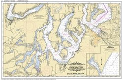Placemat of Olympia, Tacoma and lower Hood Canal