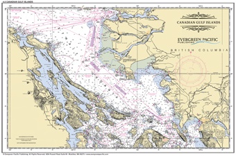 Placemat of Canadian Gulf Islands - Click Image to Close