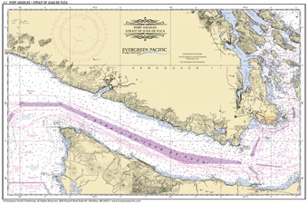 Placemat of Port Angeles and the Strait of Juan de Fuca - Click Image to Close